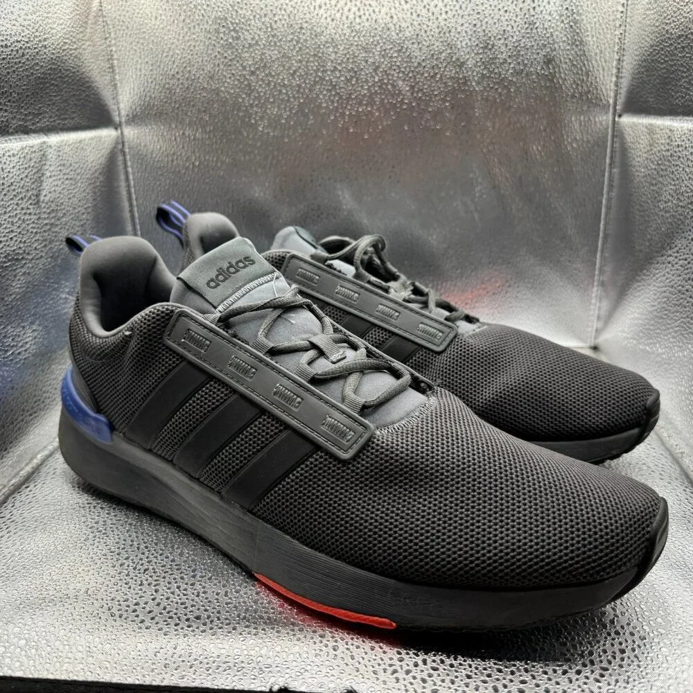 Size 14 Adidas Racer TR21 Black Mens Low Top Lace Up Running Sneaker Shoe GZ8185
